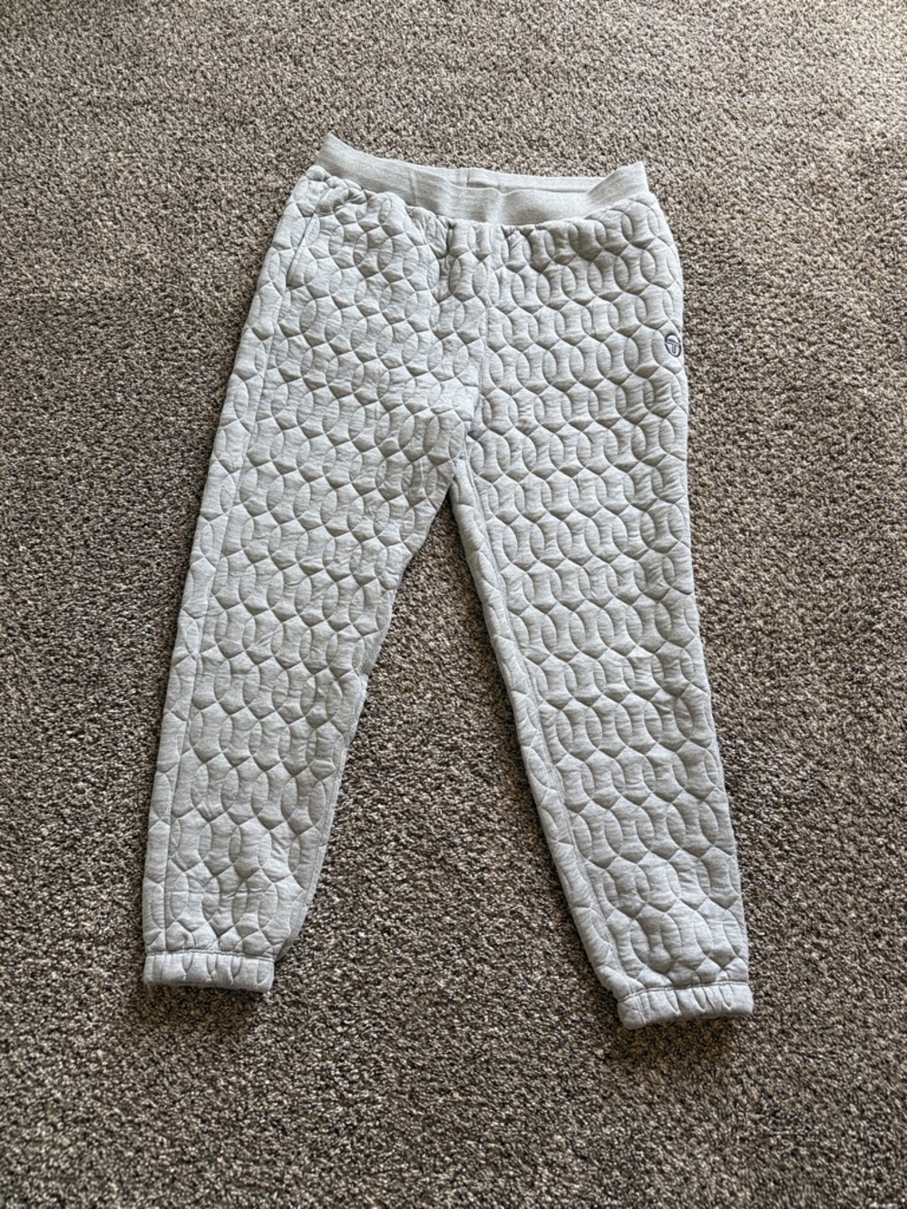Sergio Tacchini Quilted Light Gray Sweatpants